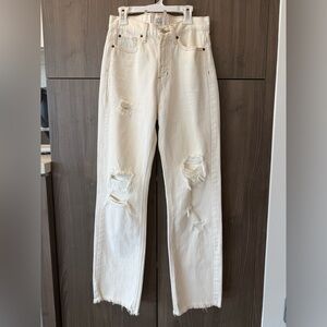BDG Cream Straight Leg Jeans